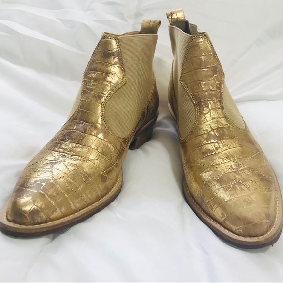 Matisse Metallic Gold Sweet Jane Ankle Boot 8 - SOLD - Picture 3 of 8